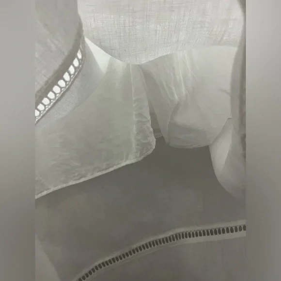 NWOT Soft Surroundings Araminta White Linen and Lace Maxi Dress Women’s Size 12 - Picture 8 of 10